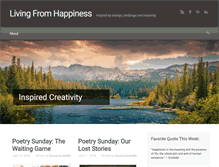 Tablet Screenshot of livingfromhappiness.com